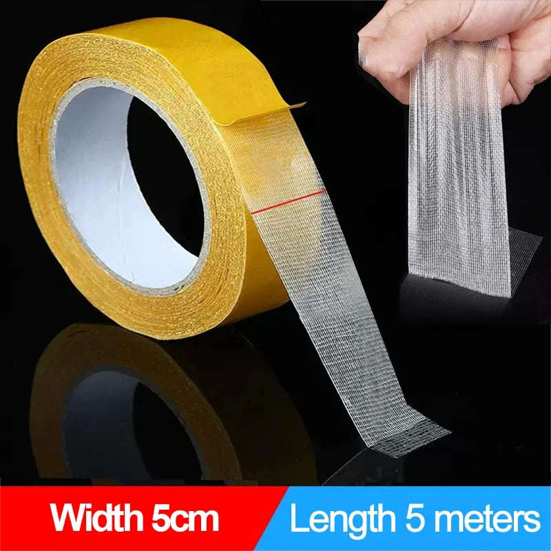 High viscosity double-sided tape with fiber grid from Smartlyo, showing the tape's textured surface and application side.