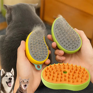 Smartlyo steam pet hair removal brush with electric spray for easy pet hair removal and grooming.