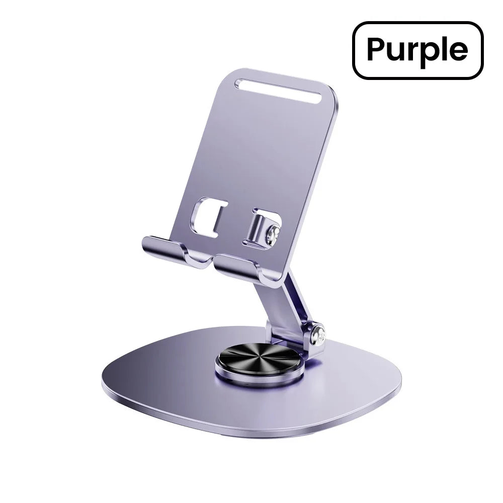 Smartlyo Olaf rotating table cell phone holder with adjustable grip, designed for hands-free use on desks and tables.