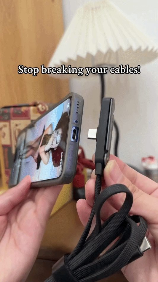 240W USB-C Fast Charging Cable with Foldable Stand