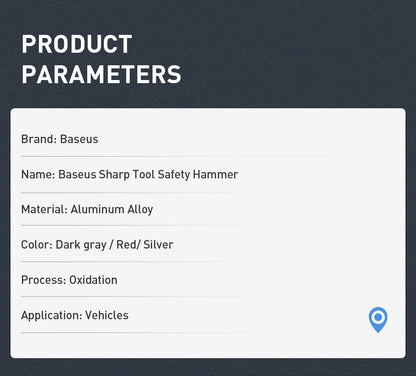 Baseus Car Window Glass Breaker Safety Hammer