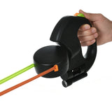 Black dual retractable dog leash