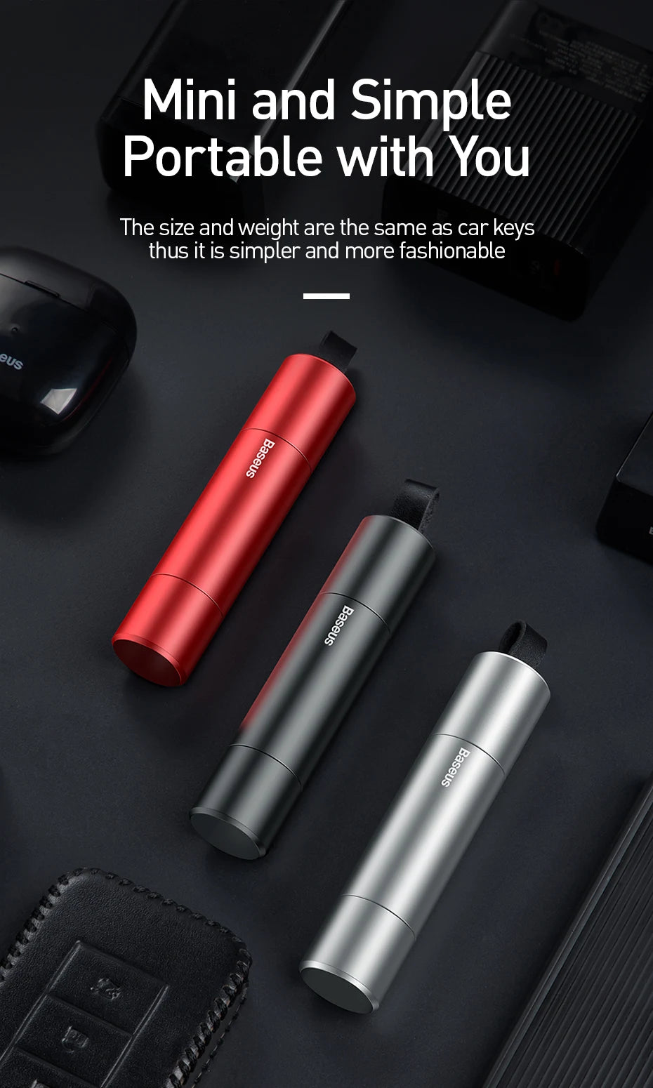 Baseus Car Window Glass Breaker Safety Hammer