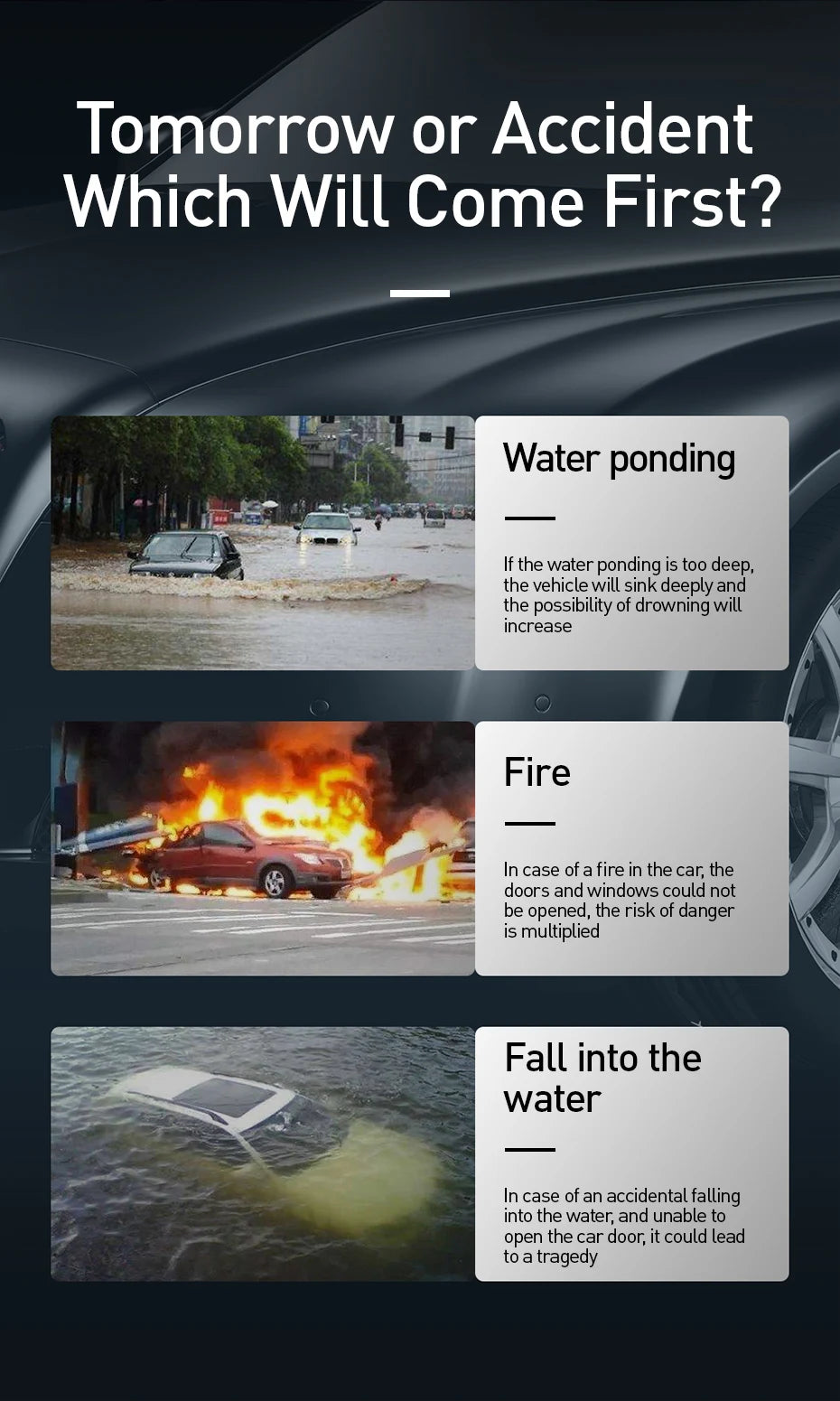 Baseus Car Window Glass Breaker Safety Hammer