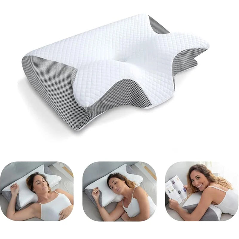 Cervical orthopedic pillow from My Store with contoured design for neck support and comfort during sleep.