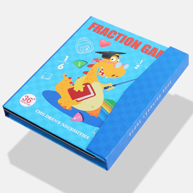 Magnetic fraction puzzles by Smartlyo featuring colorful pieces for learning fractions and math skills.
