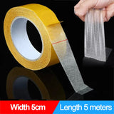 Double-sided tape with high viscosity and grid fiber design by Smartlyo, shown on a clean surface for strong adhesion.