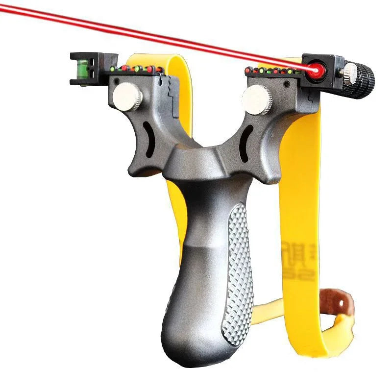 Smartlyo Laser Precision Slingshot with ergonomic grip and steel frame, designed for accurate shooting and outdoor use.