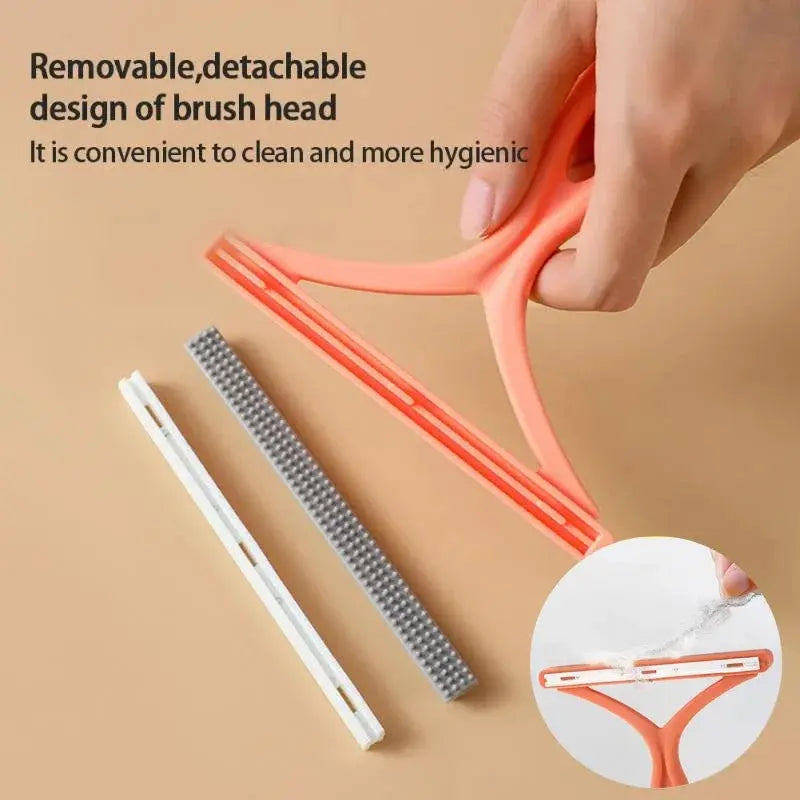 Smartlyo double-sided pet hair remover with textured surfaces for easy hair removal from furniture and clothing.