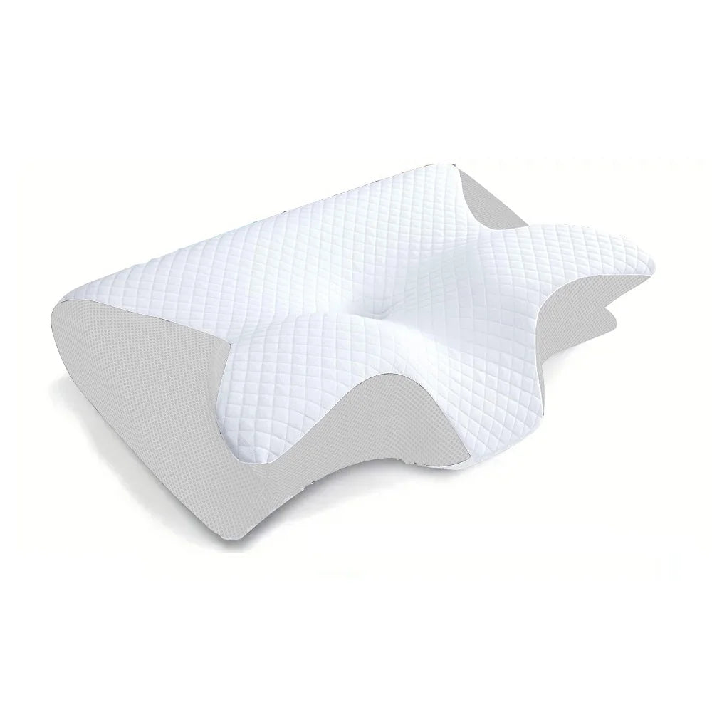 Cervical orthopedic pillow by My Store with contoured design for neck support, made of soft, breathable material.
