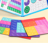 Magnetic fraction puzzles by Smartlyo featuring colorful shapes and numbers for interactive math learning.