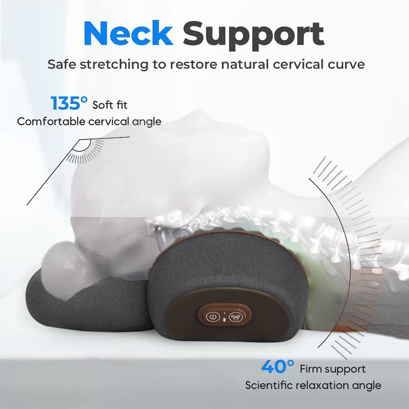 Smartlyo 3-in-1 neck and shoulder pillow massage for pain relief, showing the ergonomic design and soft fabric.