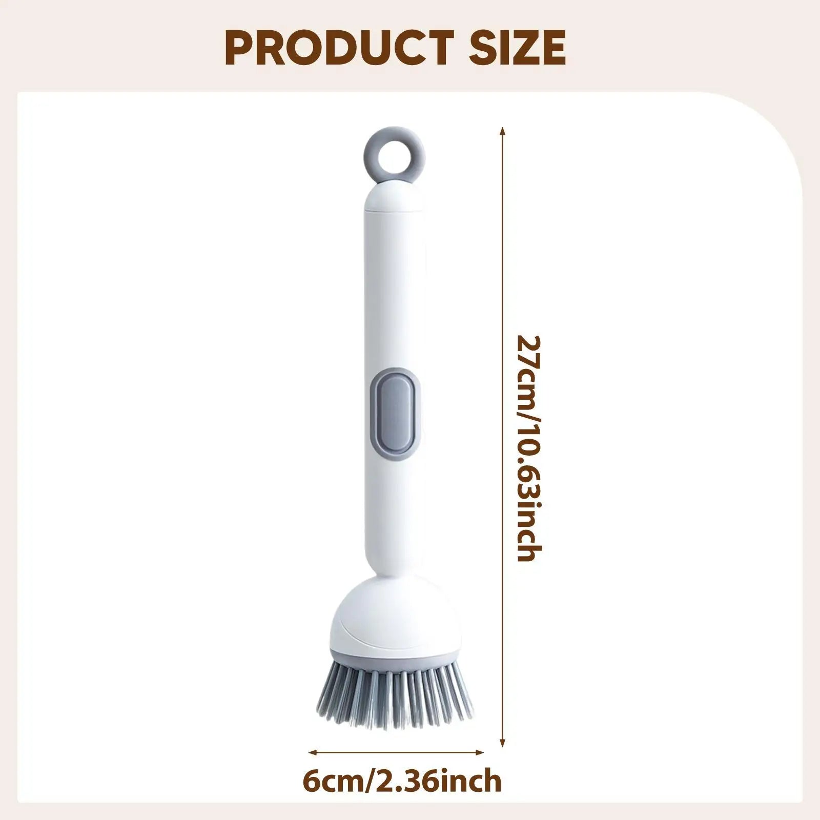 Smartlyo multifunctional kitchen cleaning brush with ergonomic handle and durable bristles for versatile dish and surface cleaning.