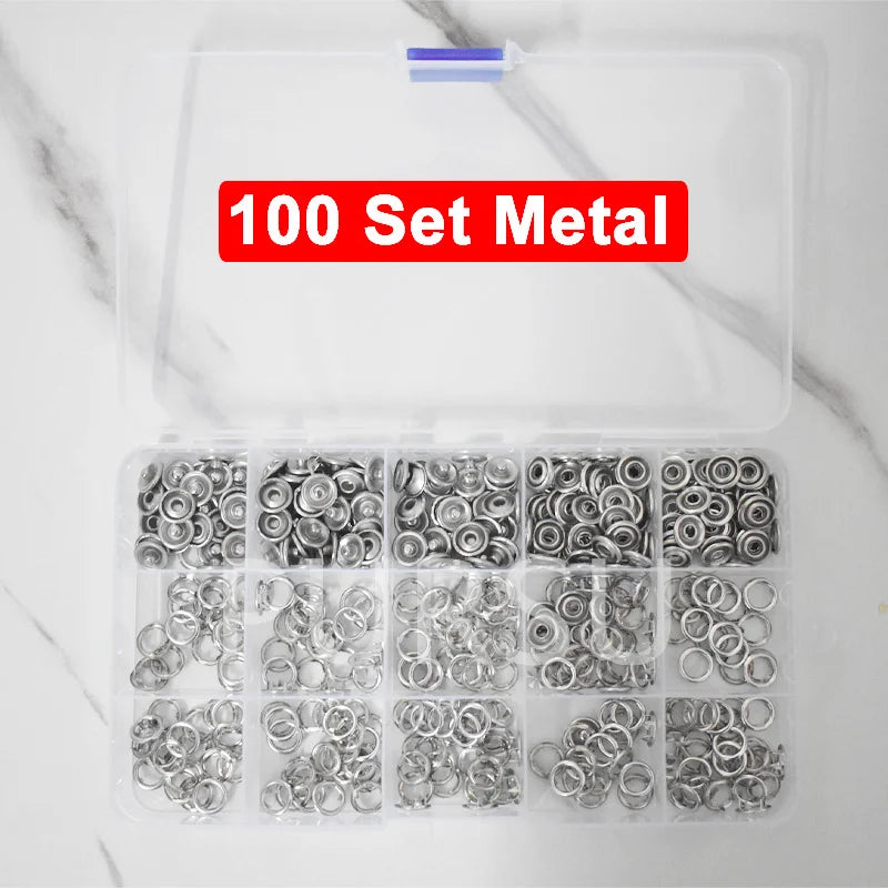 9.5mm Metal Snap Buttons with Tool – photo 8