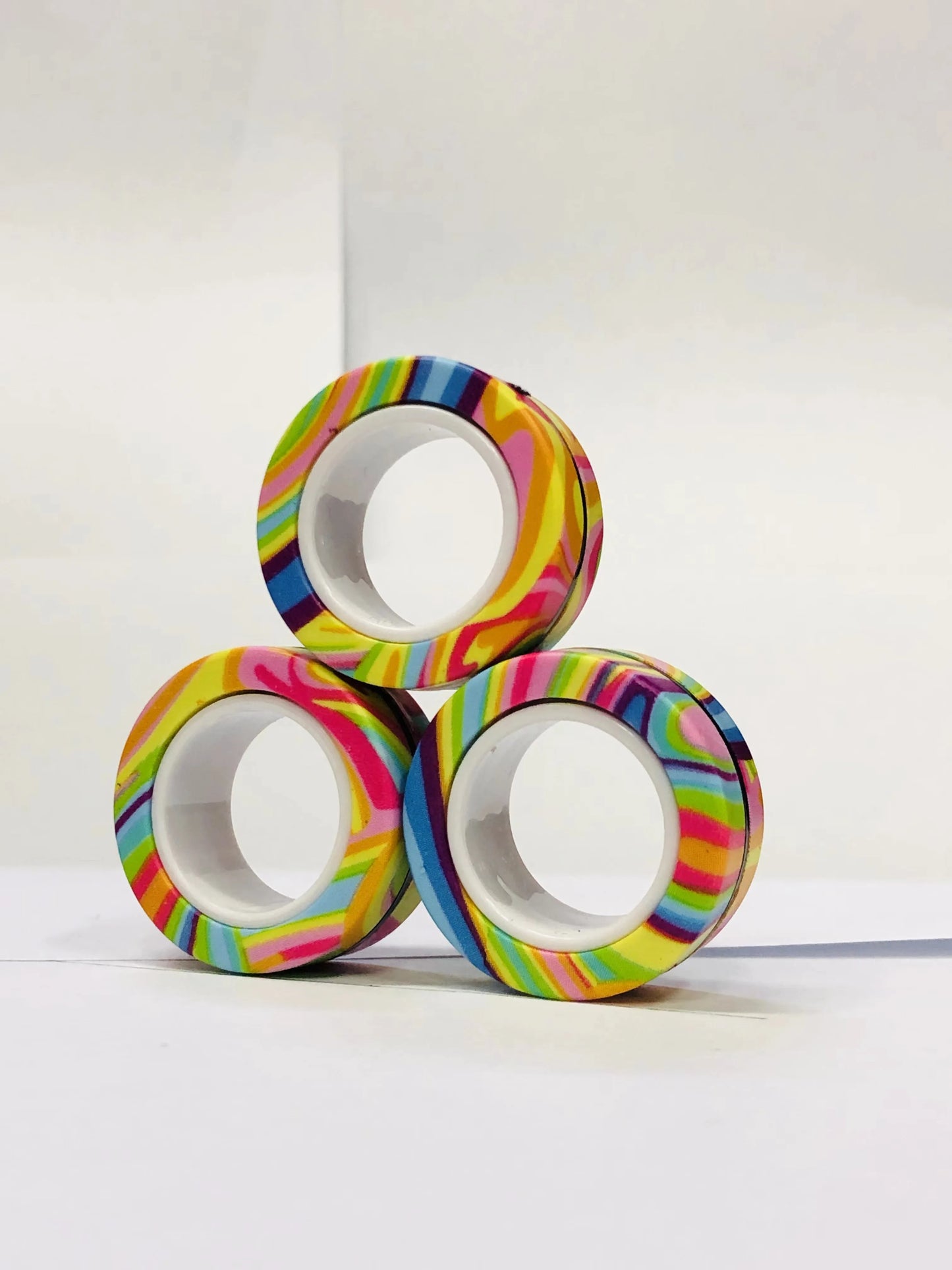 Magnetic Fidget Rings 3pcs – Finger Spinner Stress Relief Set