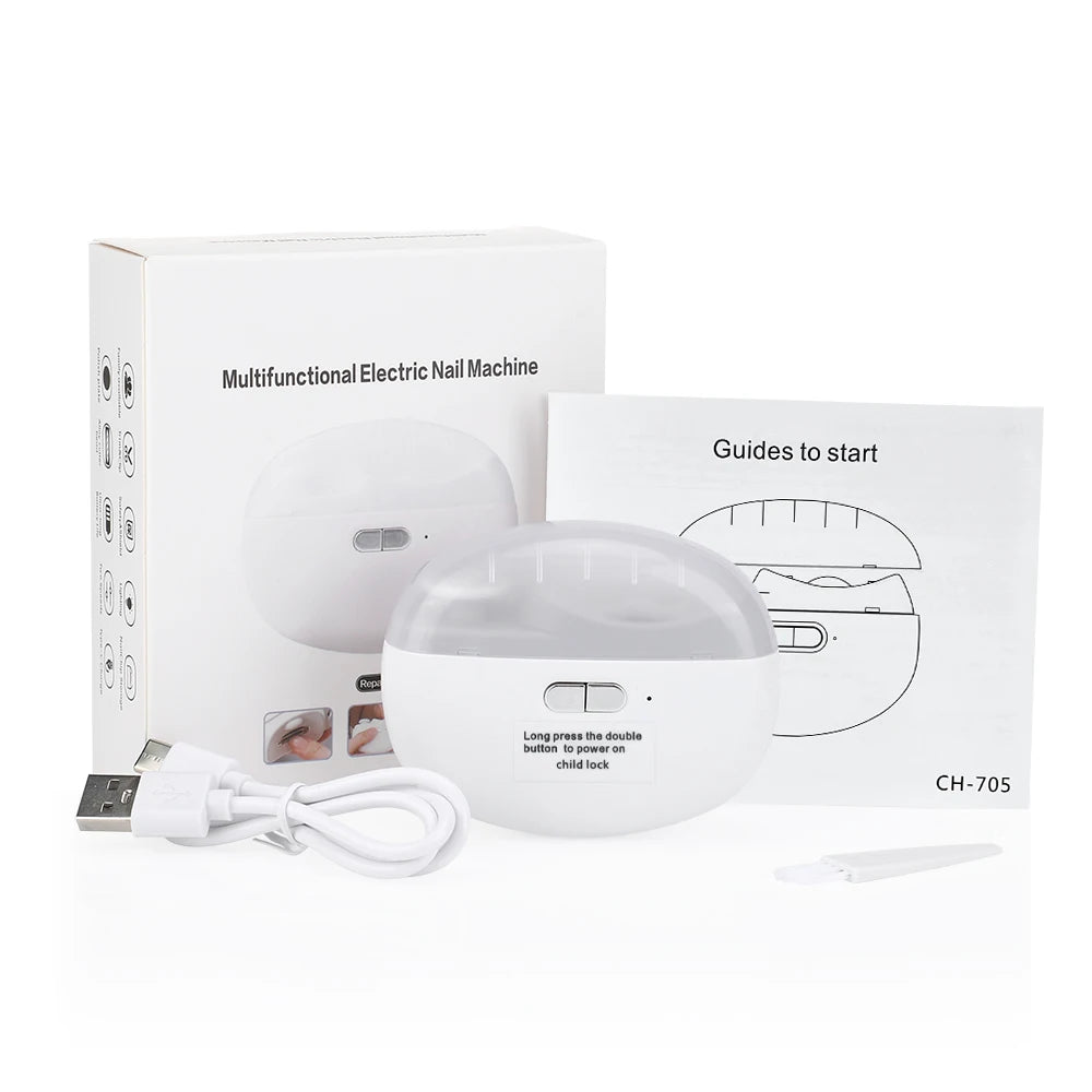 Rechargeable Electric Nail Clipper with LED Light