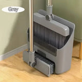 Smartlyo 3-in-1 folding broom and dustpan set for multi-surface cleaning, showing compact design and ergonomic handle.