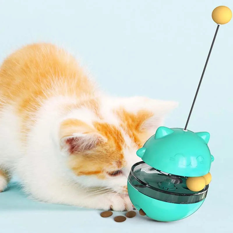 Smartlyo interactive cat toy set with colorful balls and feathers for engaging feline play and mental stimulation.