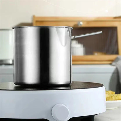 Smartlyo stainless steel fryer with digital control panel, compact design, and basket for frying delicious foods.