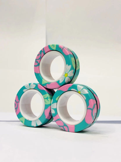 Magnetic Fidget Rings 3pcs – Finger Spinner Stress Relief Set