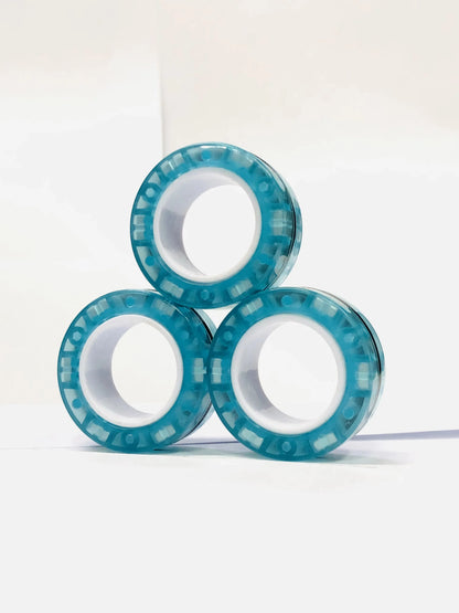 Magnetic Fidget Rings 3pcs – Finger Spinner Stress Relief Set