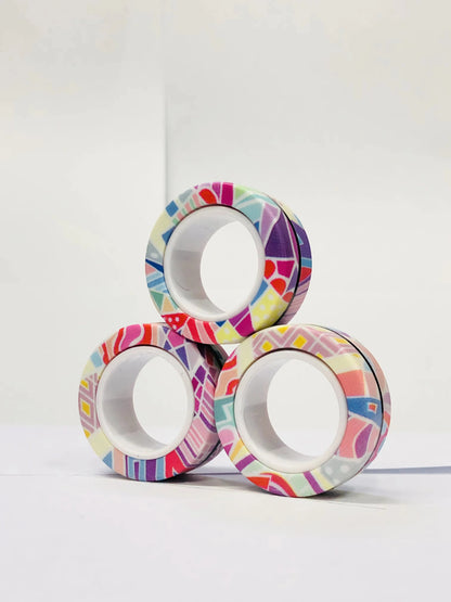 Magnetic Fidget Rings 3pcs – Finger Spinner Stress Relief Set