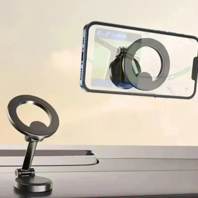 Smartlyo 360° magnetic cell phone holder with strong grip, designed for secure and adjustable phone mounting.