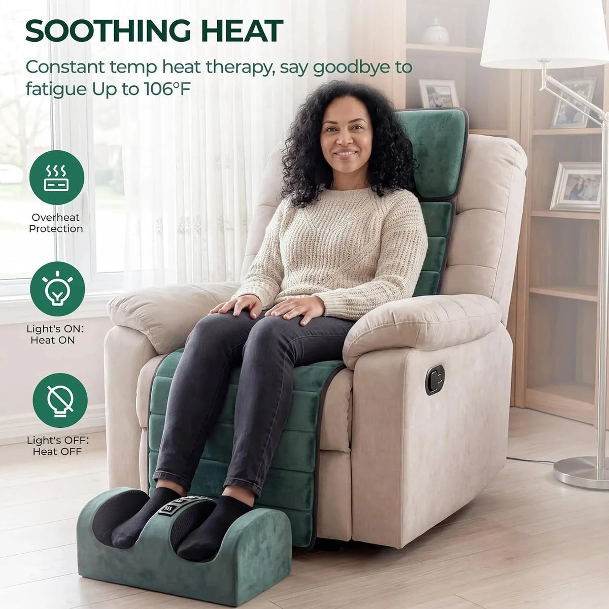 Massage mat in use