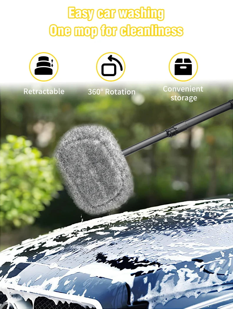 Retractable Bent Bar Car Wash Brush