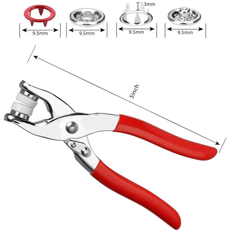 9.5mm Metal Snap Buttons with Tool – photo 2
