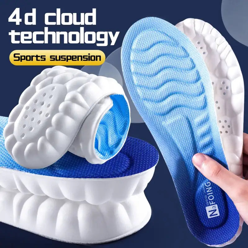Smartlyo breathable shock absorption cushion insoles designed for running and orthopedic support, shown in the image.