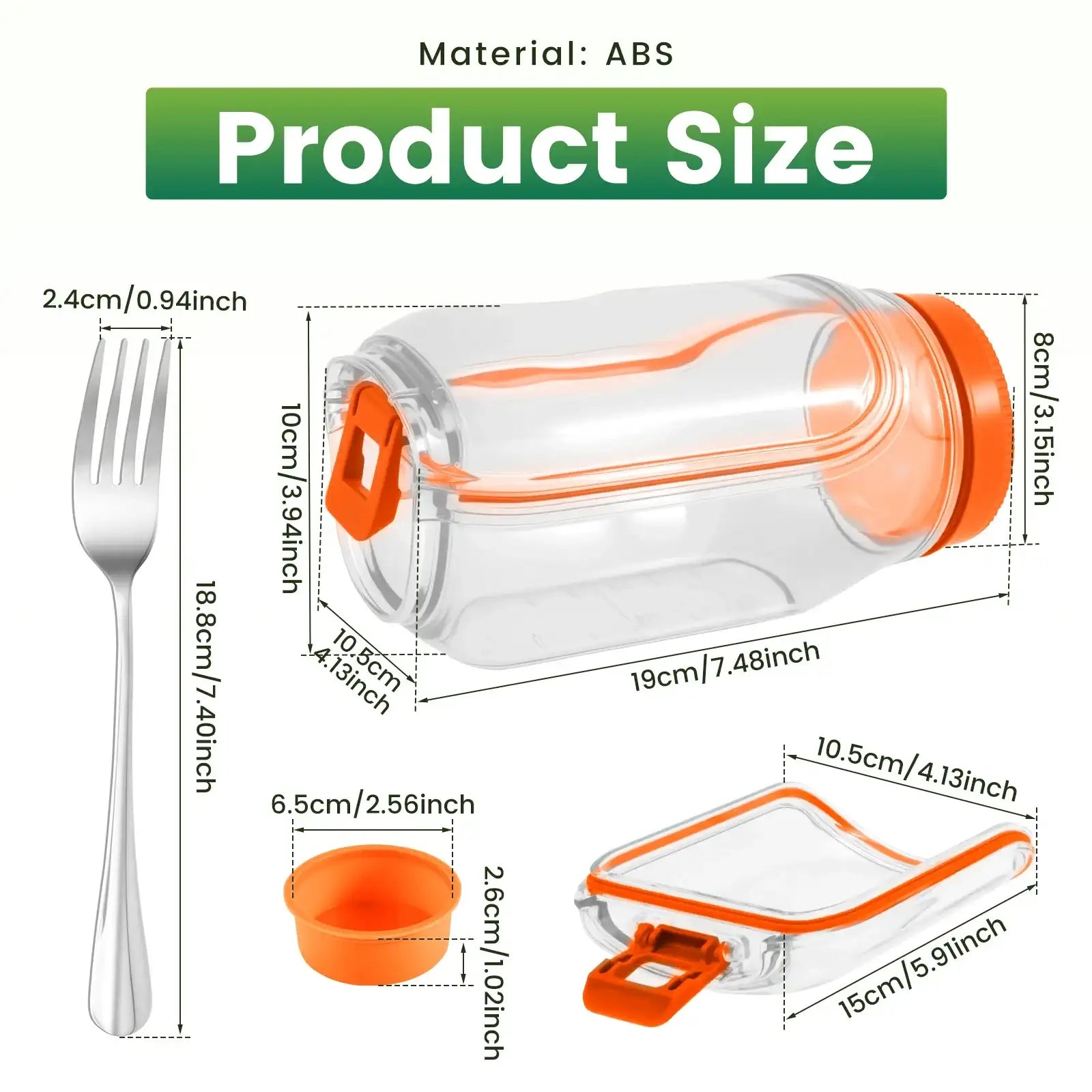 Smartlyo portable side-opening salad jar with compartmentalized design for fresh ingredients and easy access.