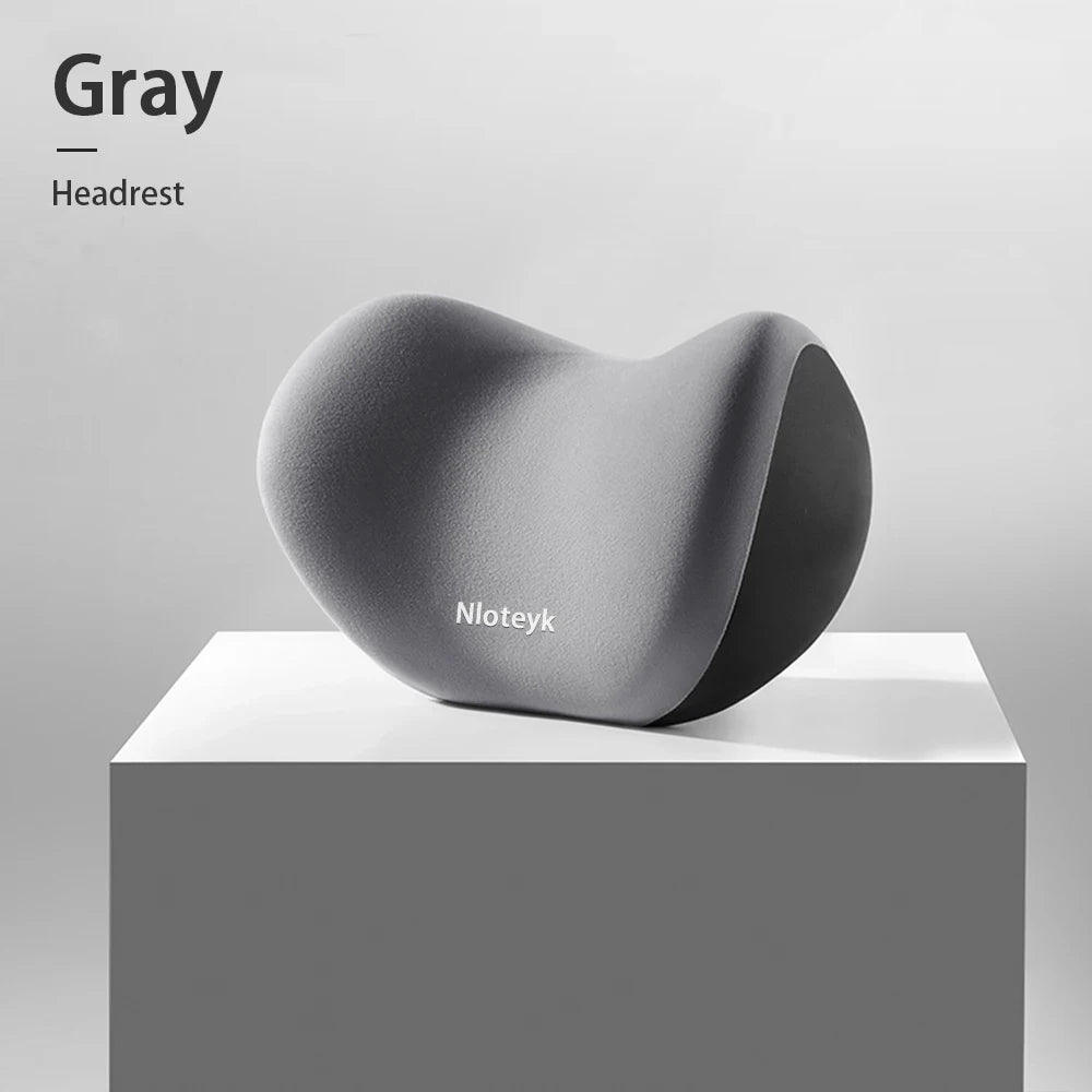 Smartlyo car lumbar support back cushion and neck pillow set showing ergonomic design for enhanced driving comfort