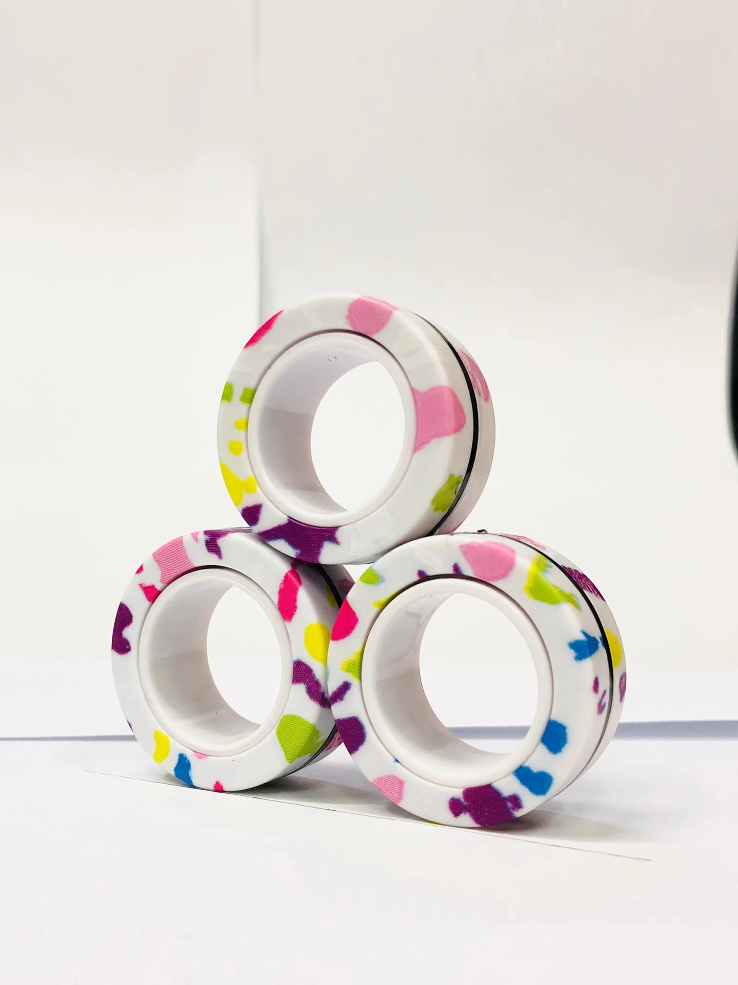 Magnetic Fidget Rings 3pcs – Finger Spinner Stress Relief Set