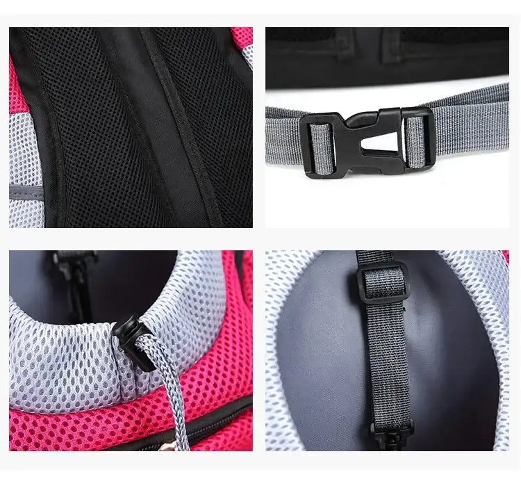 Smartlyo pet carrier portable travel backpack with breathable mesh sides, adjustable straps, and compact design for easy pet transport.