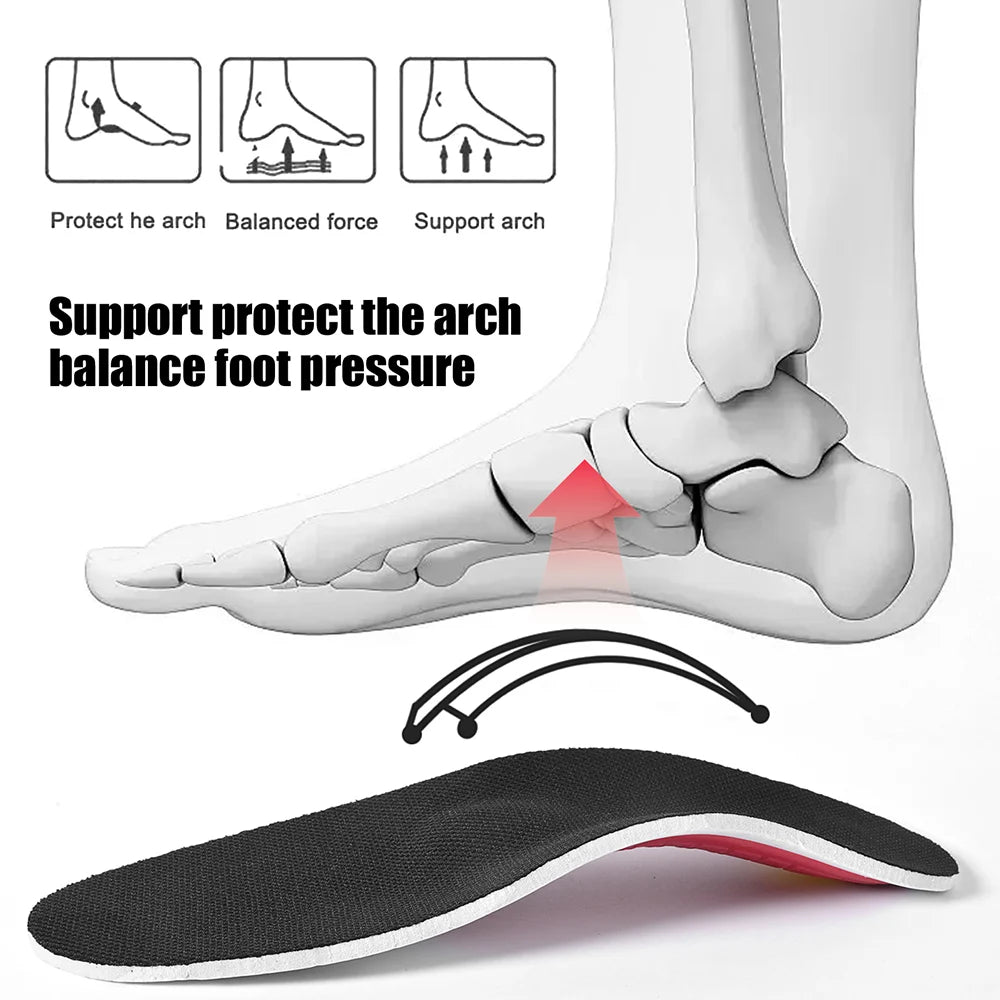 Smartlyo orthopedic arch support insoles shown in a close-up, highlighting cushioned arch and supportive design for comfort.