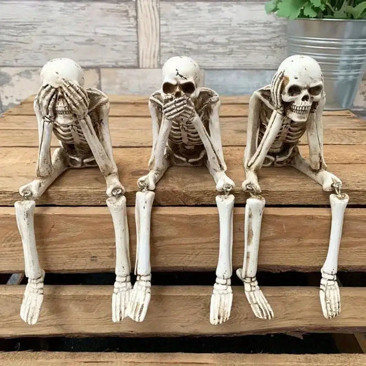 Realistic human skeleton decoration for Halloween, Smartlyo skeleton prop with detailed bone structure for spooky seasonal decor.