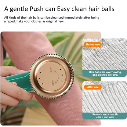 Rechargeable electric lint remover by Smartlyo with a sleek design, used for removing lint and fuzz from clothing and fabrics.