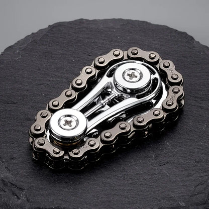 Fingertip Gyro Flywheel Fidget Spinner | Metal Bike Chain EDC Anti-Stress Toy