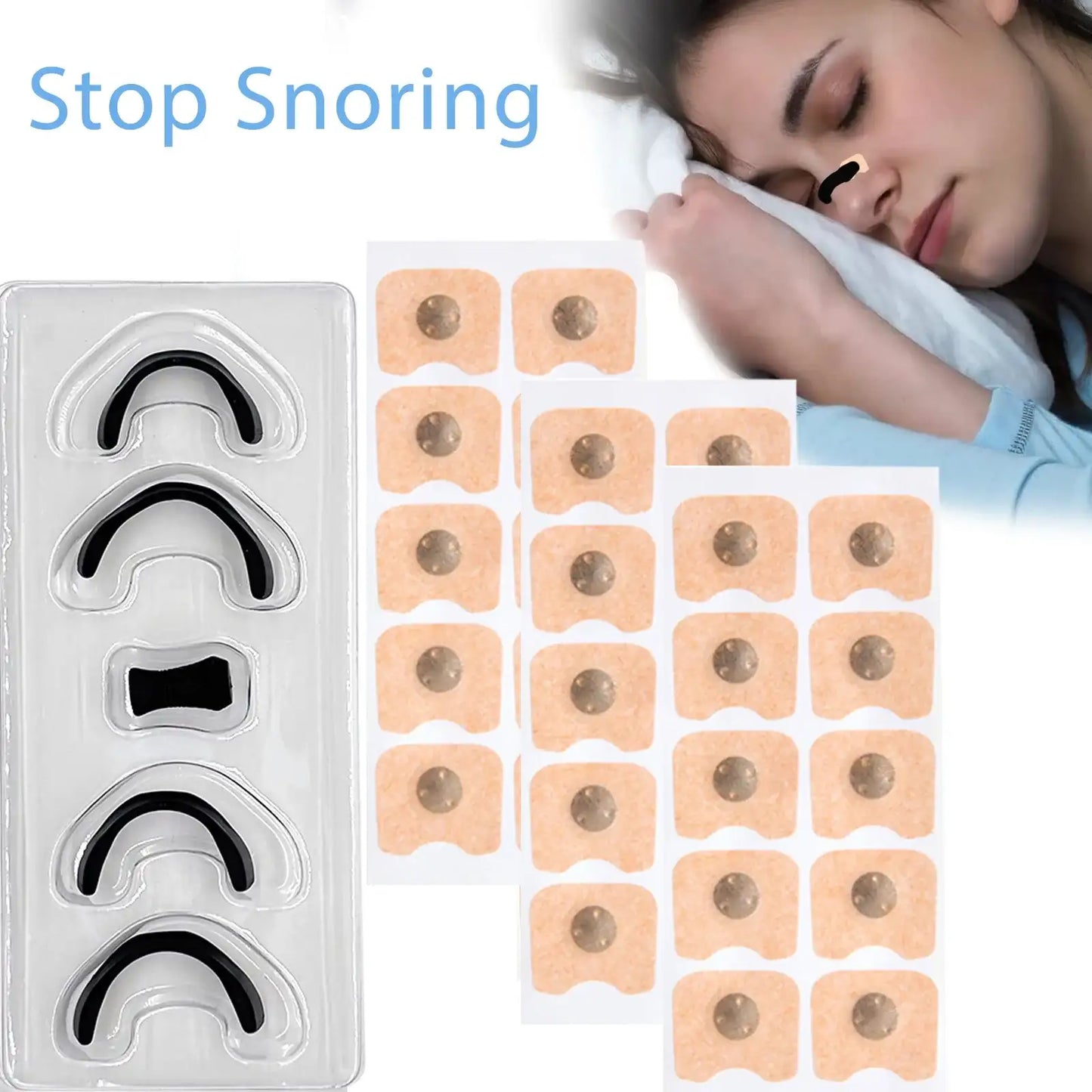 Smartlyo nasal breathing dilators starter kit showing reusable silicone dilators for improved airflow and nasal comfort.