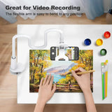Smartlyo adjustable 360° rotating lazy phone holder with clamp, showing its flexible design and secure grip for phones.