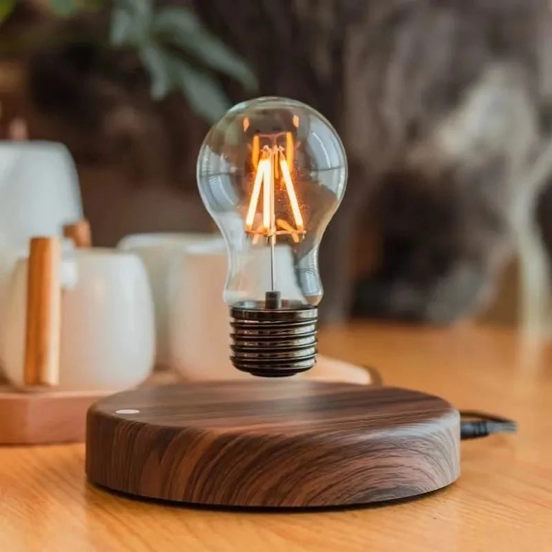 Magnetic levitation lamp by Smartlyo with glowing sphere floating above a sleek base, modern and innovative home decor lighting.