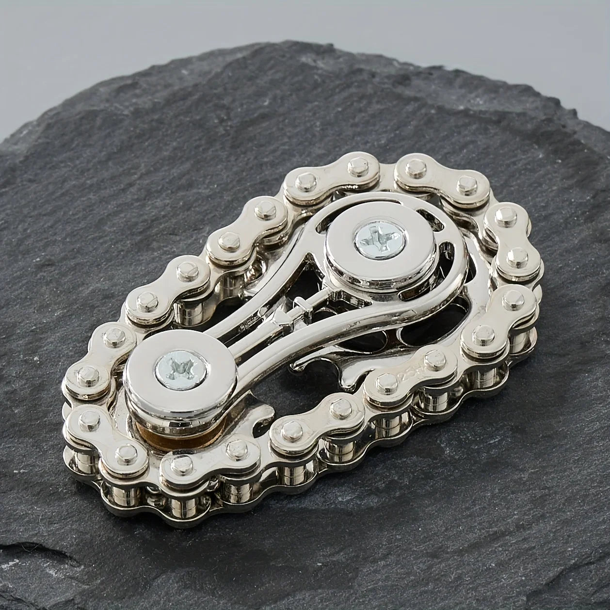 Fingertip Gyro Flywheel Fidget Spinner | Metal Bike Chain EDC Anti-Stress Toy