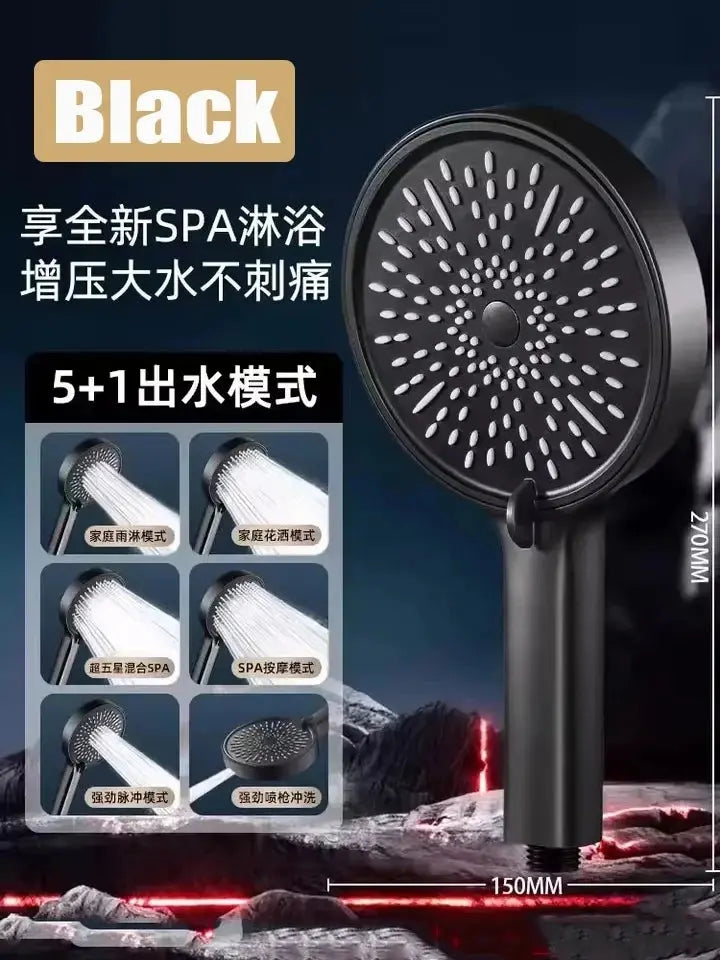 7 Modes Pressurized Showerhead