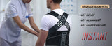 Smartlyo posture corrector for women and men, adjustable brace worn on back to improve posture and spinal alignment.