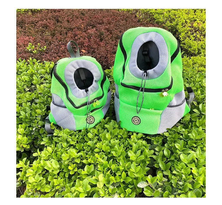 Smartlyo Pet Carrier Portable Travel Backpack showing adjustable straps and ventilated mesh sides for comfortable pet travel