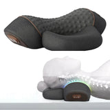 Smartlyo 3-in-1 neck shoulder pillow massage for pain relief, showing the ergonomic design and plush fabric in a comfortable setting.