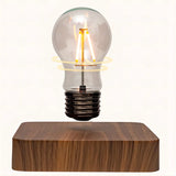 Smartlyo magnetic levitation lamp floating above a base with a sleek, modern design and glowing light, demonstrating advanced levitation technology.