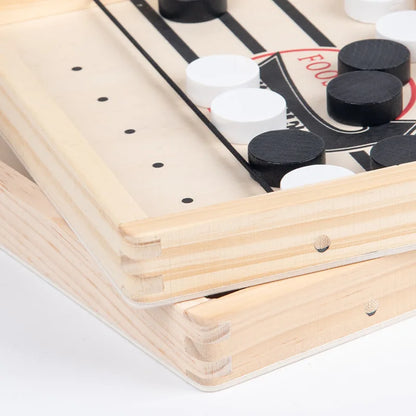 Wooden Catapult Sling Puck Board Game