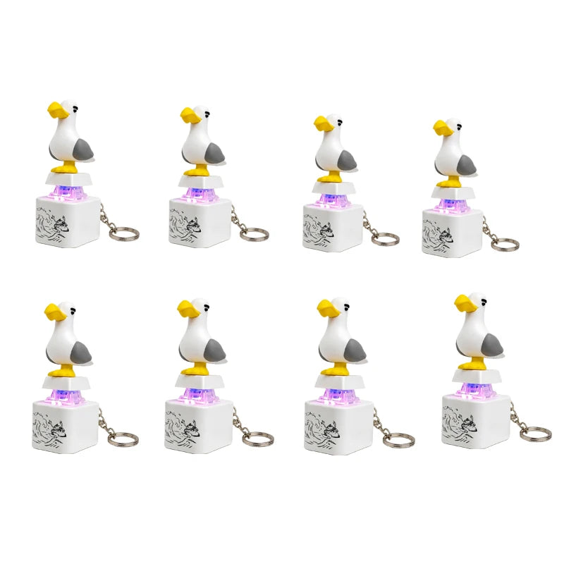 Rechargeable LED Sound Bird Keychain